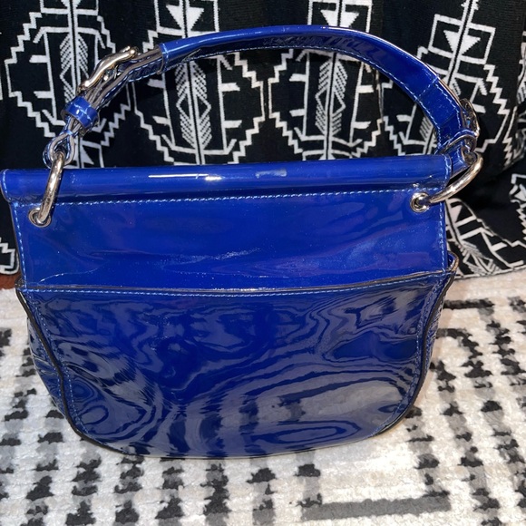 Coach Willis blue patent leather crossbody purse - Picture 8 of 14